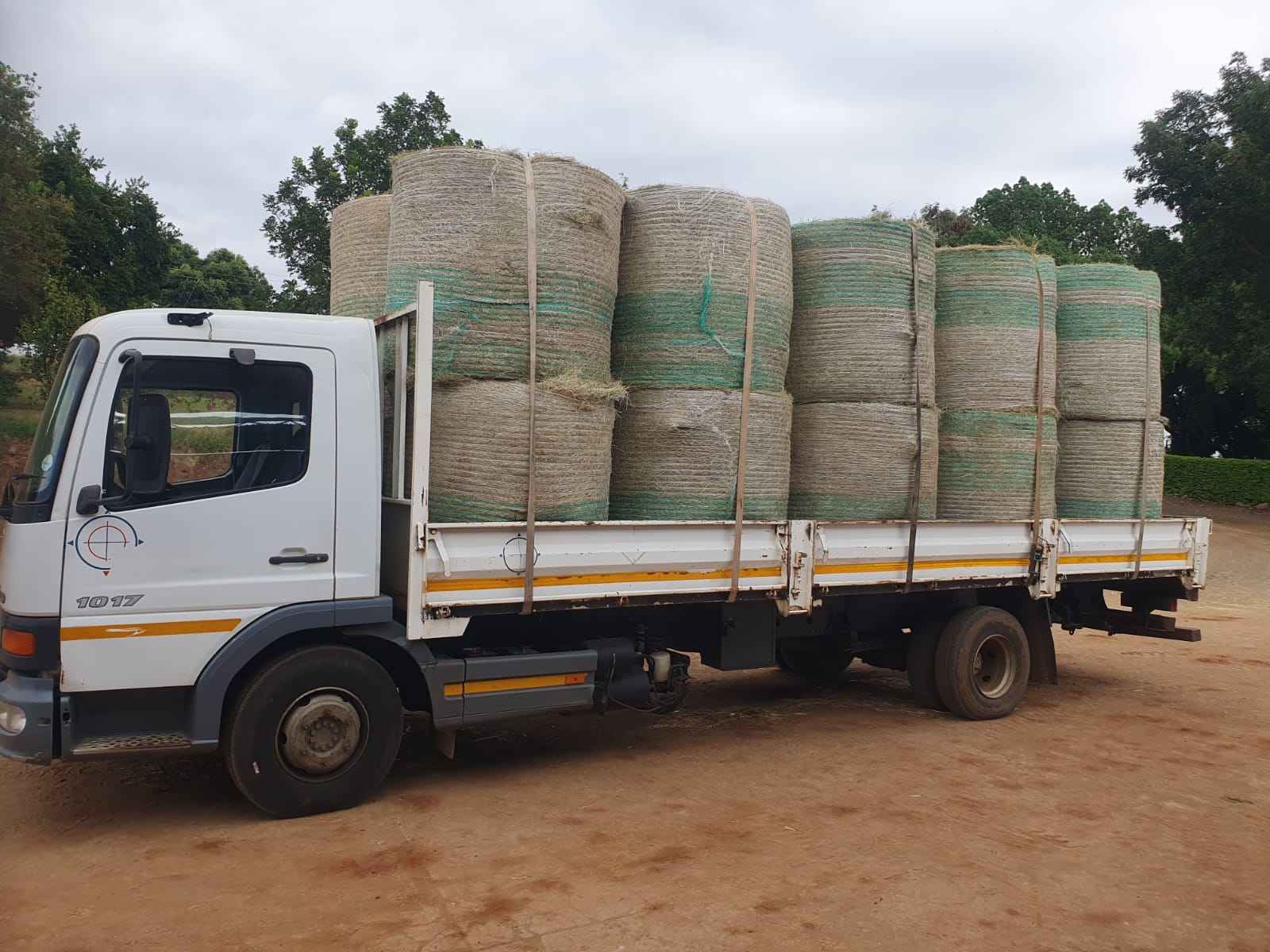 C.M Construction truck for hire loaded with a delivery near Pretoria and Hartbeespoort